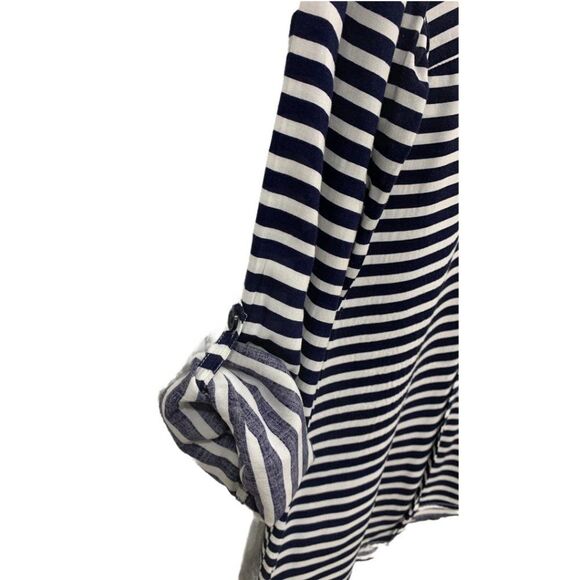 Splendid Striped Popover Blouse Top V-neck XS - Picture 4 of 4